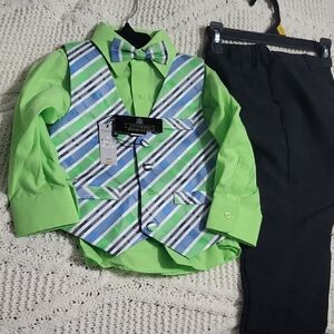Vittorino Kids 4-Piece Green and Blue Matching Set